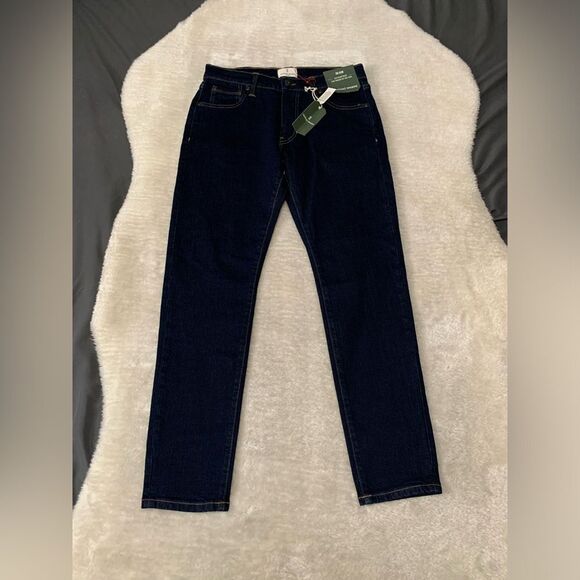New Mutual Weave Mens Dark Blue Slim Denim Jeans Size 30x30‎ Pants - Picture 1 of 7